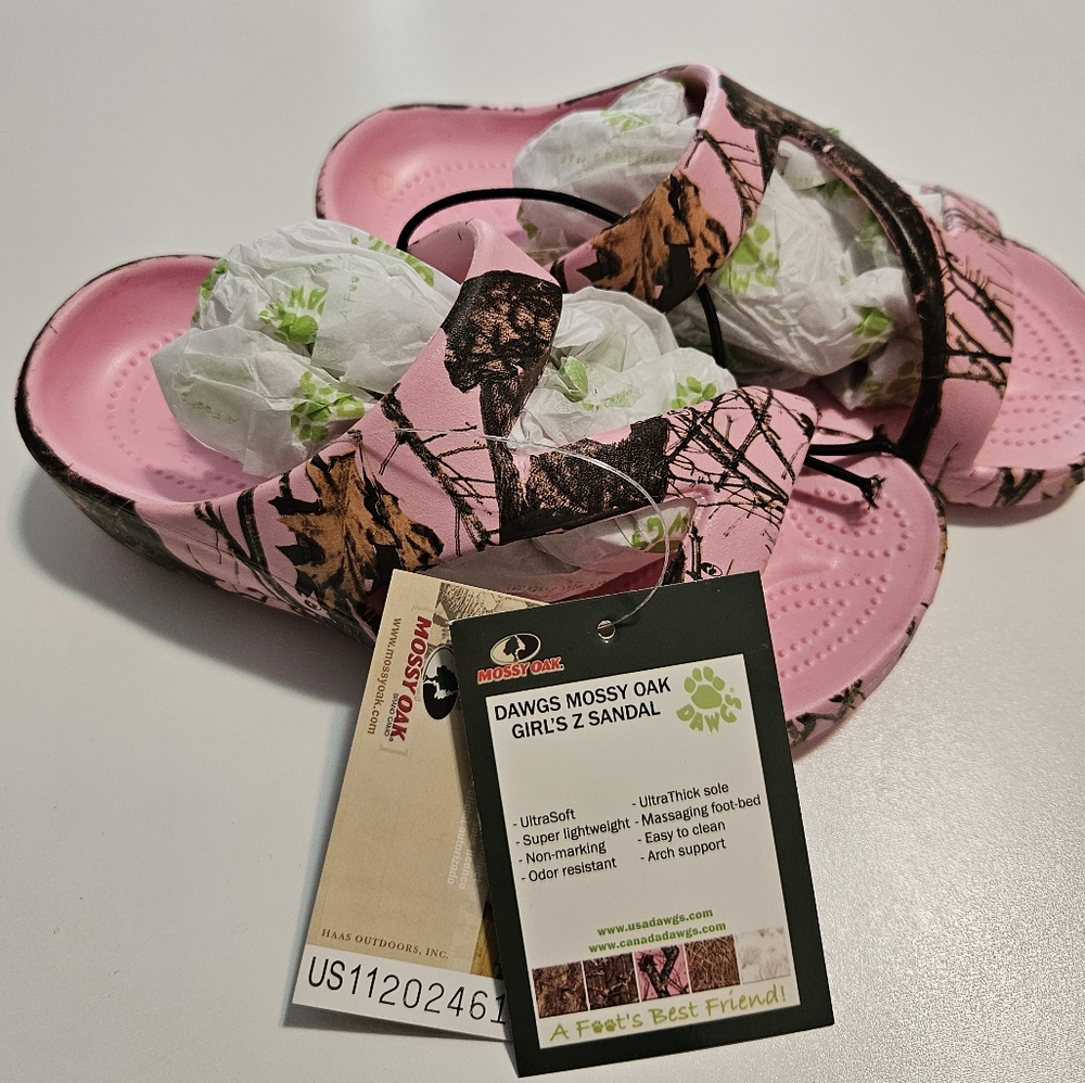 Dawgs Pink Mossy Oak Toddler Girls' Sandals